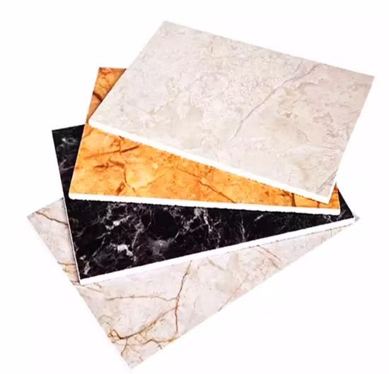 Matériau de construction Panneau UV Feuille de plastique imperméable Feuille de marbre en PVC brillant WPC Fabricant de panneaux muraux intérieurs pour la décoration murale
