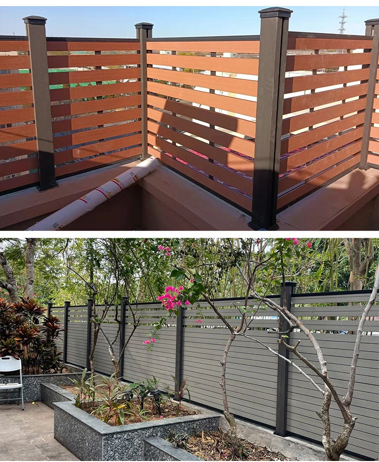 Outdoor Farm House Yard Used WPC Fence Trellis Prefabricated Plastic Wood Composite Privacy Garden Modular Fence Panels System