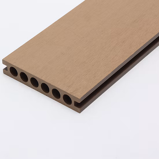 Anti Scratch Hollow Solid WPC Wood Plastic Deck Flooring / PE Flooring for Outdoor