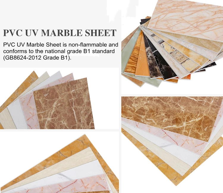 Marble Alternative PVC Wall Panel Marble Sheet UV Wall Panel