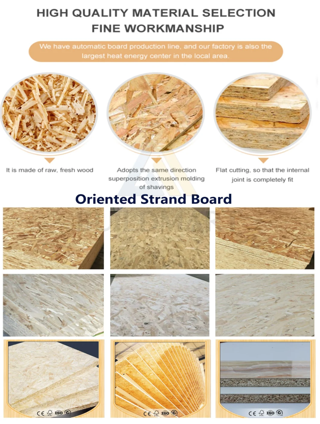 High Quality Custom OSB Oriented Strand Boards Waterproof OSB Board