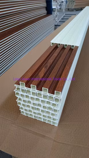 Panneau de mur de WPC de décor de bois de fibre de matériaux pour la décoration d'intérieur