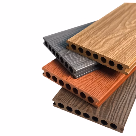 Decking de trou rond préfabriqué résistant à la décoloration imperméable WPC